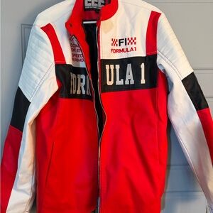 Formula 1 Red and White Men's Jacket